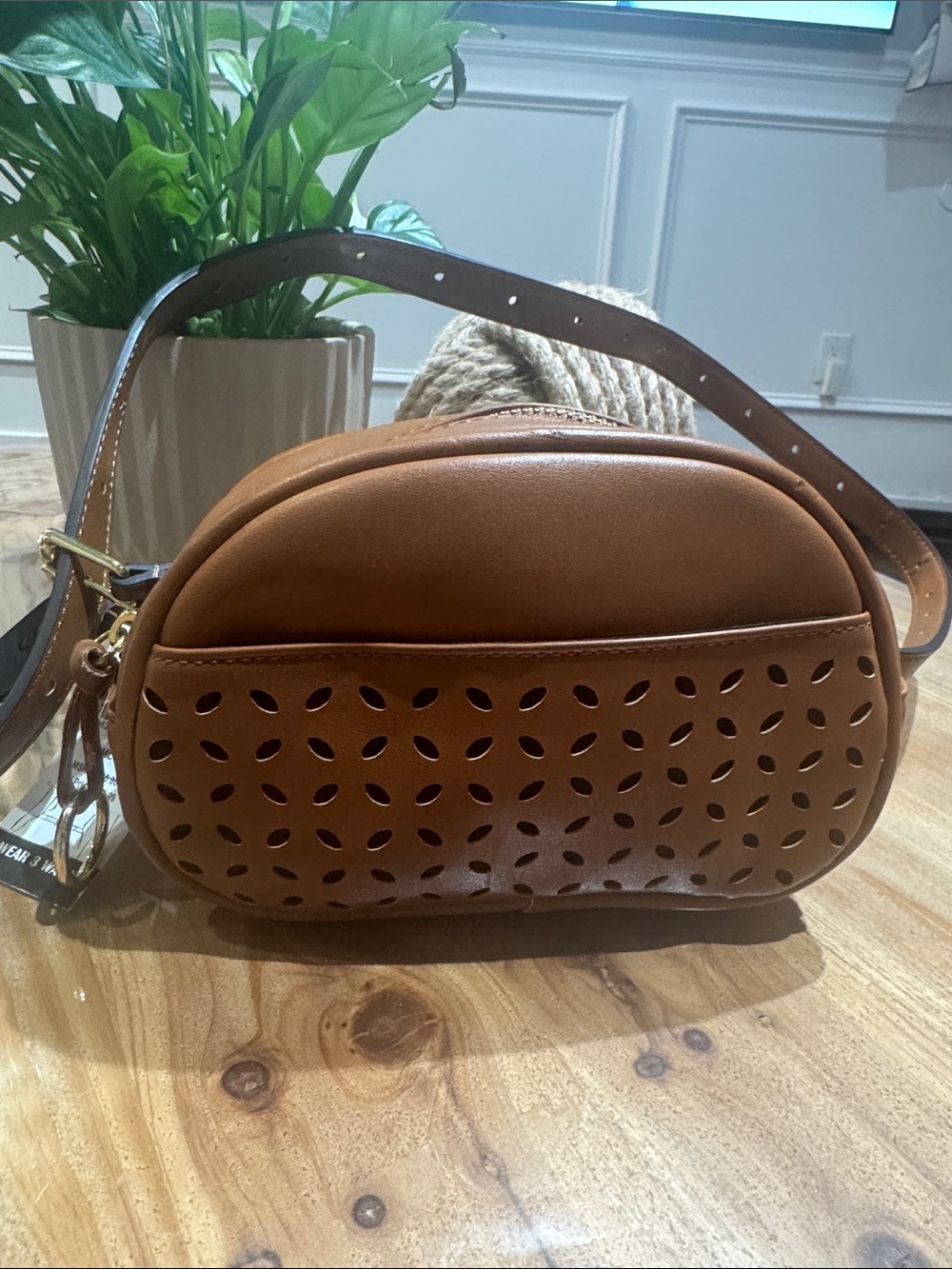 Leather belt Bag in Brown